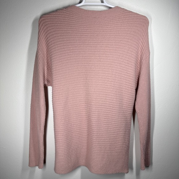 Express Pale Pink Faux Wrap Sweater Long Sleeve Size Large V Neck NWT Super Soft - Picture 6 of 11
